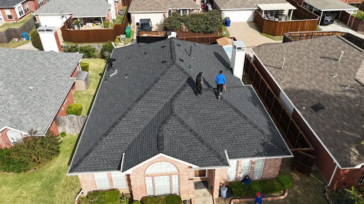 Slate & Tile Roof Repair work in progress on a Cicero property